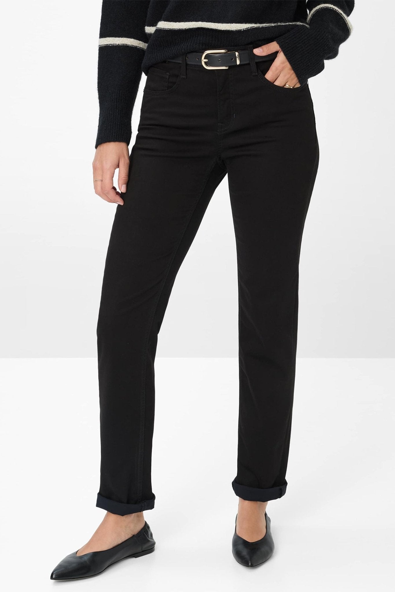 Brax 71 - 1707 02 Mary Five - Pocket Straight Leg Jeans Black Regular Fit - Dotique - Brax