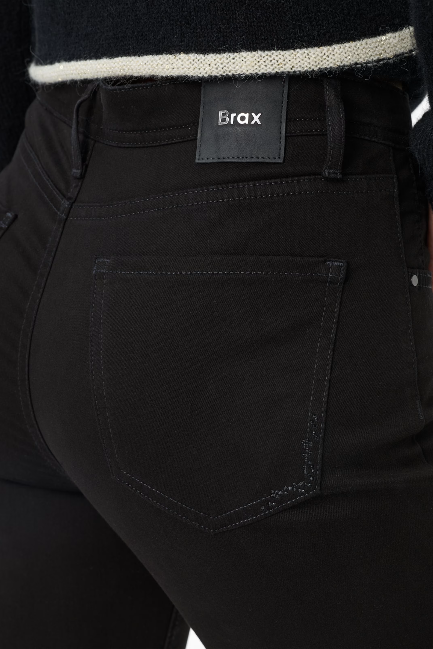 Brax 71-1707 02 Mary Winter Dream Five-Pocket Straight Leg Jeans Black