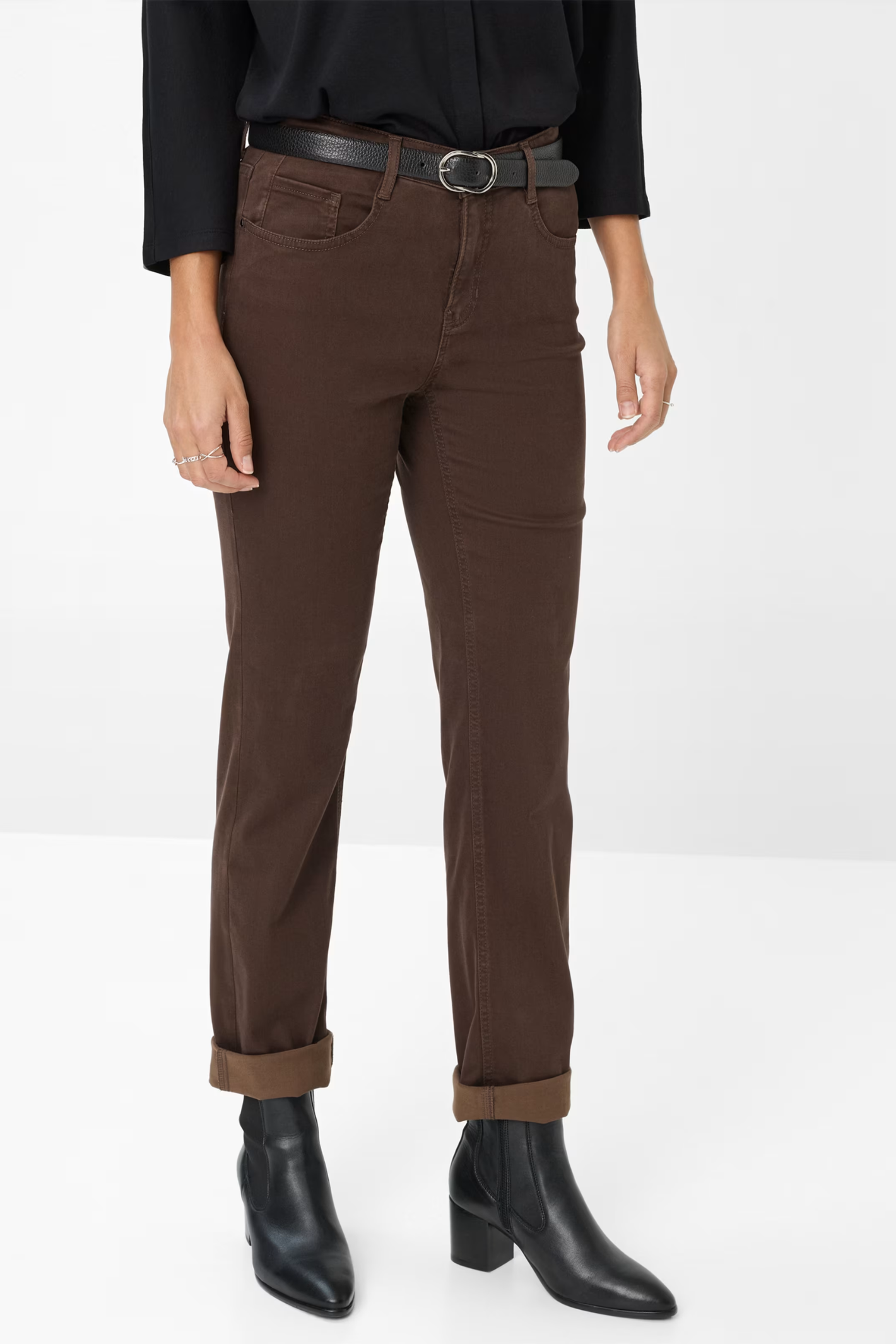 Brax 71-1707 50 Mary Winter Dream Five-Pocket Straight Leg Jeans Brown