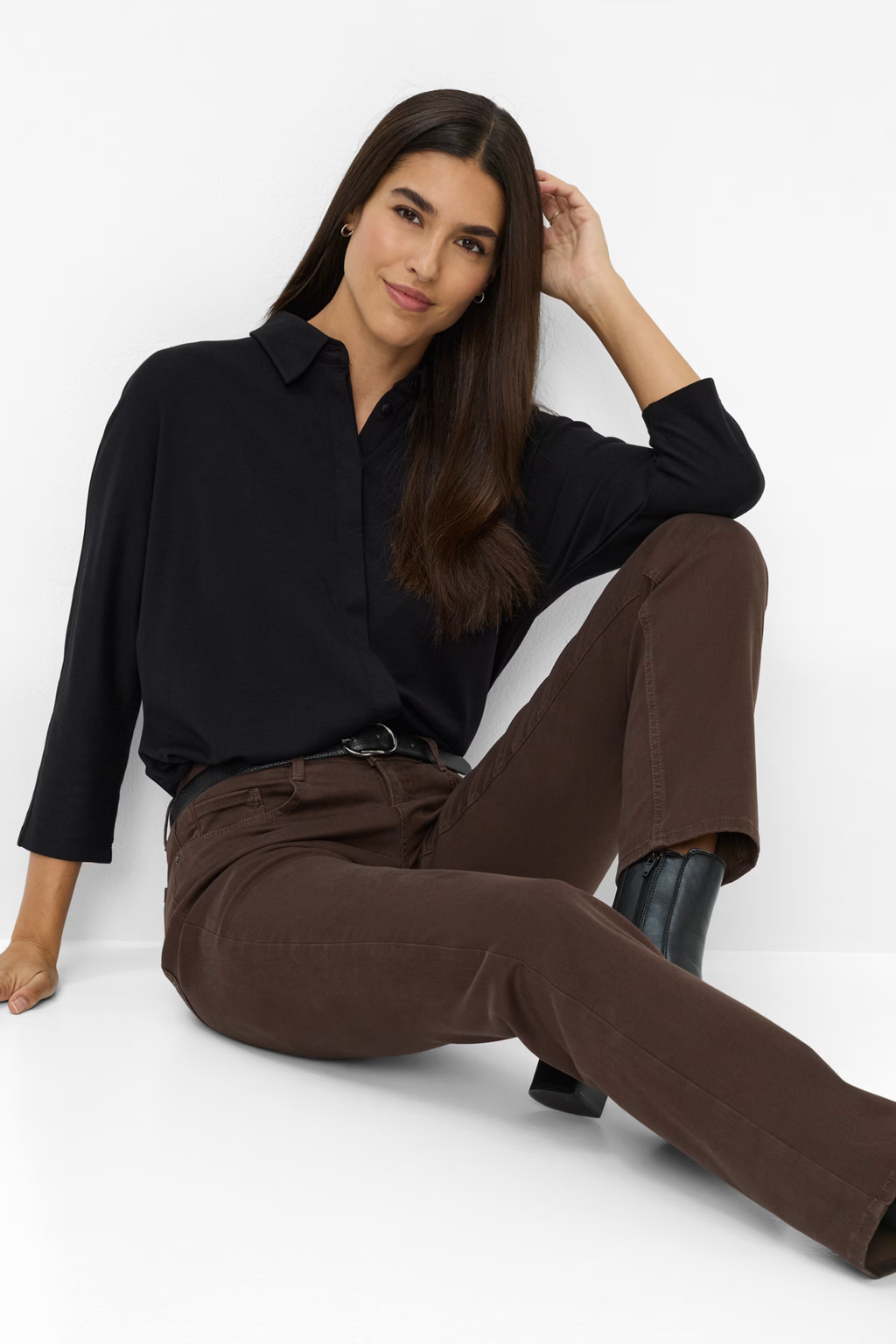 Brax 71-1707 50 Mary Winter Dream Five-Pocket Straight Leg Jeans Brown