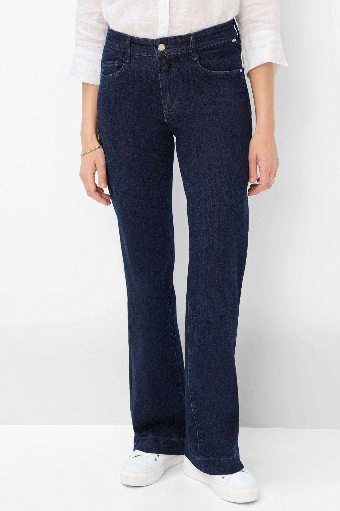 Brax Maine 70 - 7150 22 Clean Dark Blue Wide Leg Jeans - Dotique - Brax