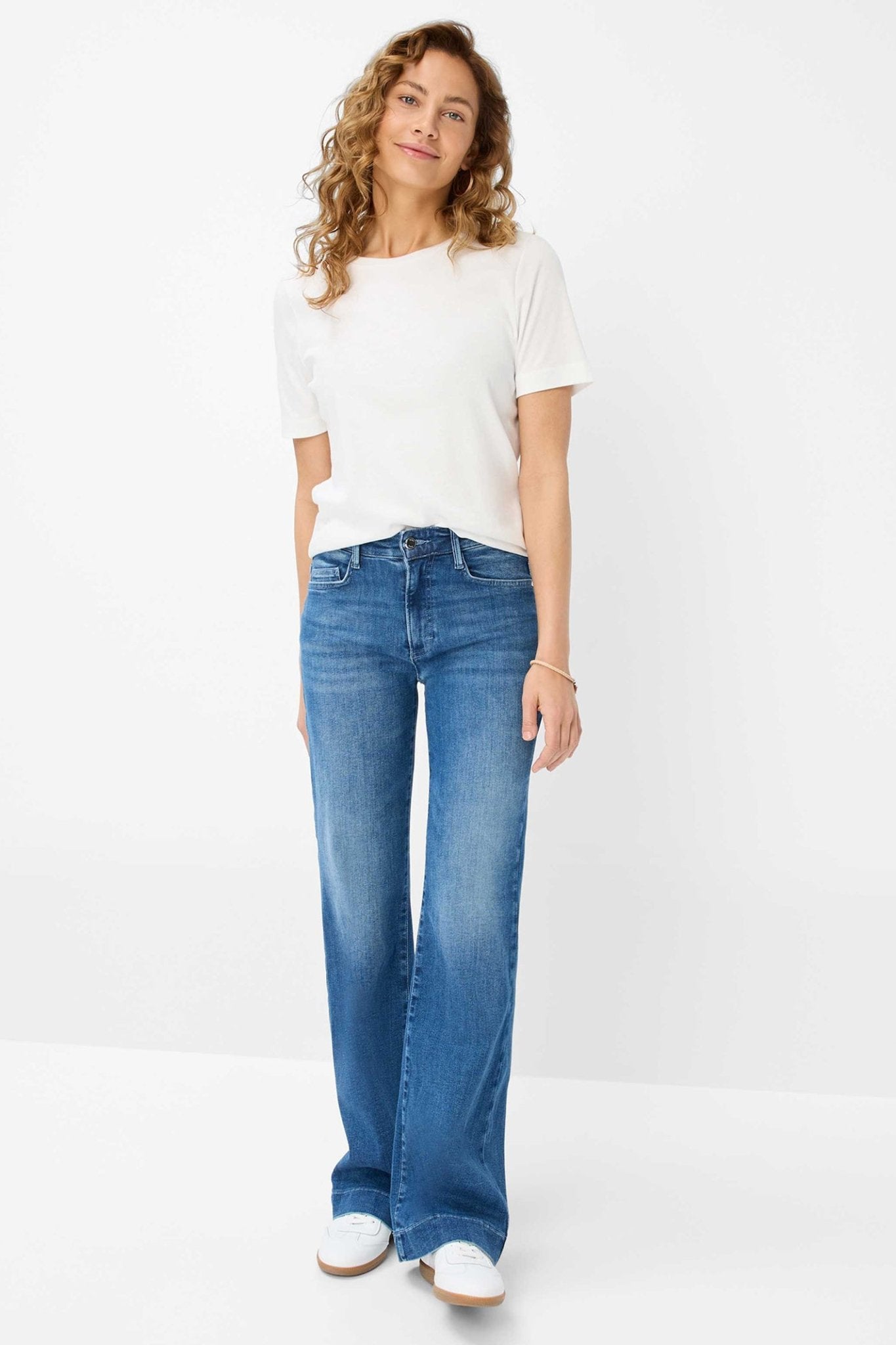 Brax Maine 70 - 7150 27 Used Blue Wide Leg Jeans - Dotique - Brax