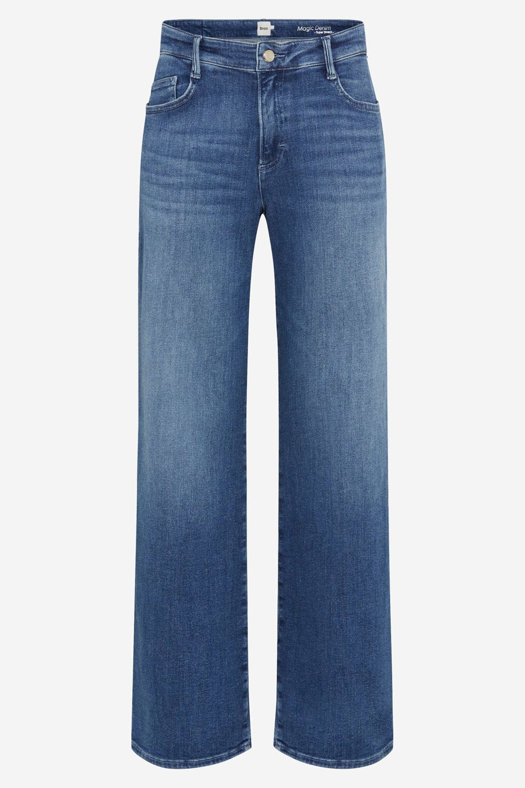 Blue jeans on a white background