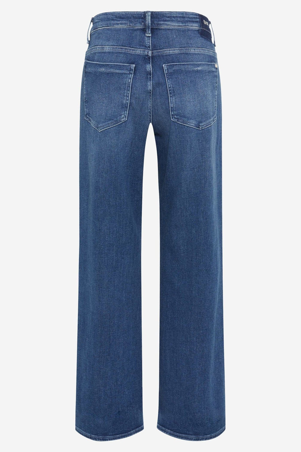 Blue jeans on a white background