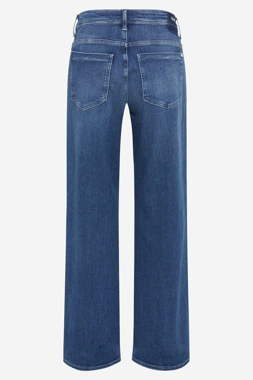 Blue jeans on a white background
