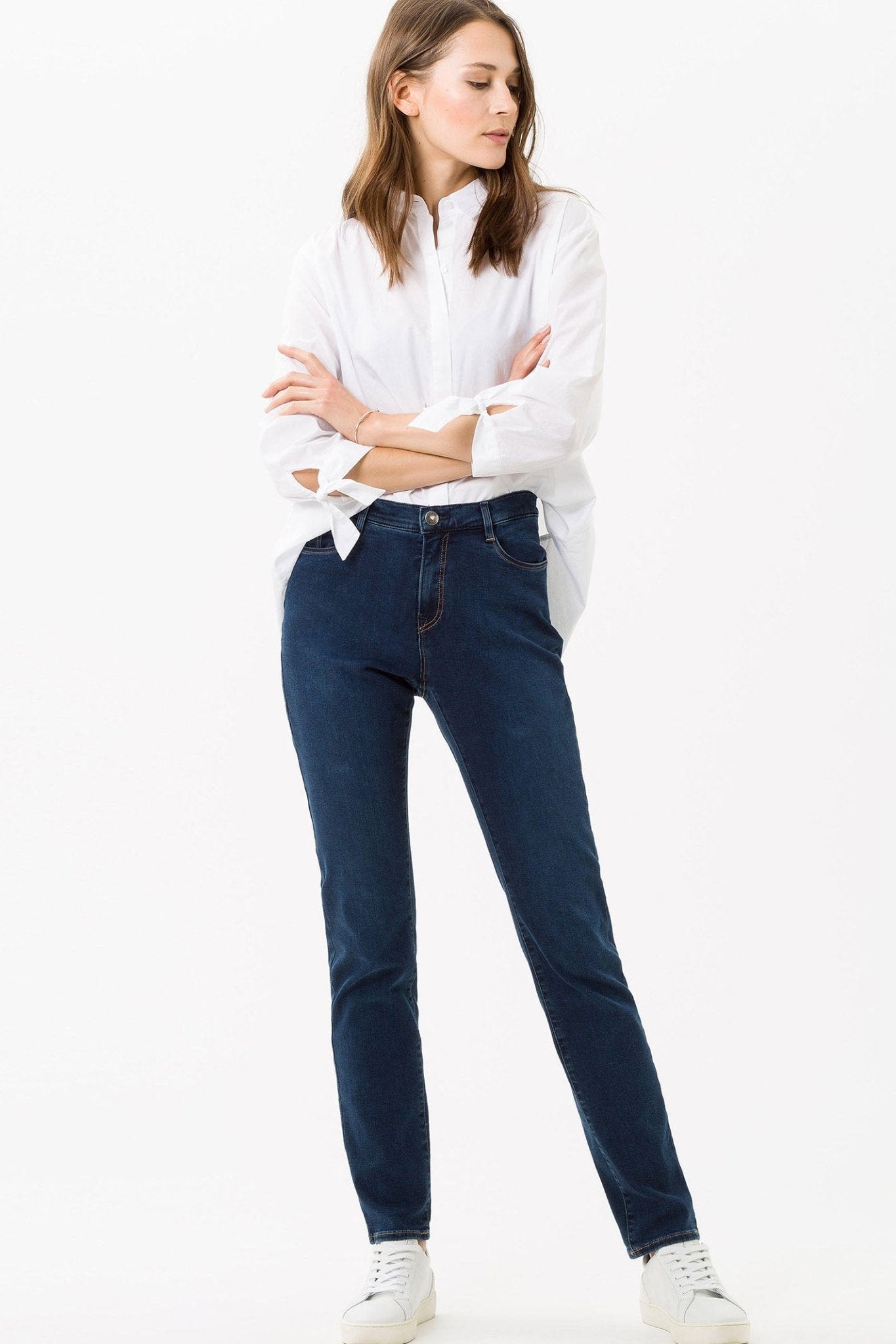 Brax Mary 70-4000 25 Slightly Used Regular Blue Slim Fit Straight Leg Jeans - Dotique Chesterfield