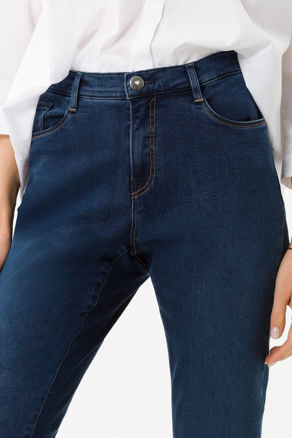 Brax Mary 70-4000 25 Slightly Used Regular Blue Slim Fit Straight Leg Jeans - Dotique Chesterfield