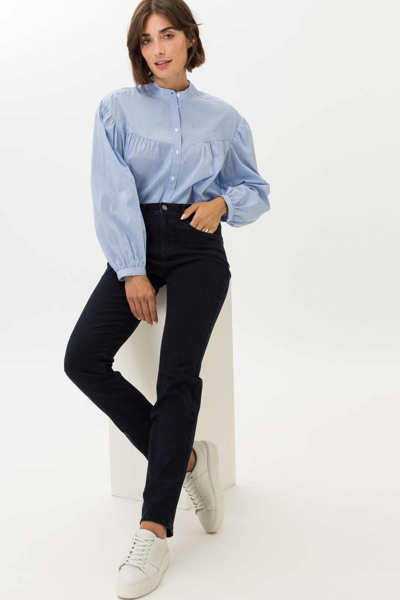 Brax Mary 70 - 7000 22 Dark Blue Slim Fit Straight Leg Jeans - Dotique - Brax