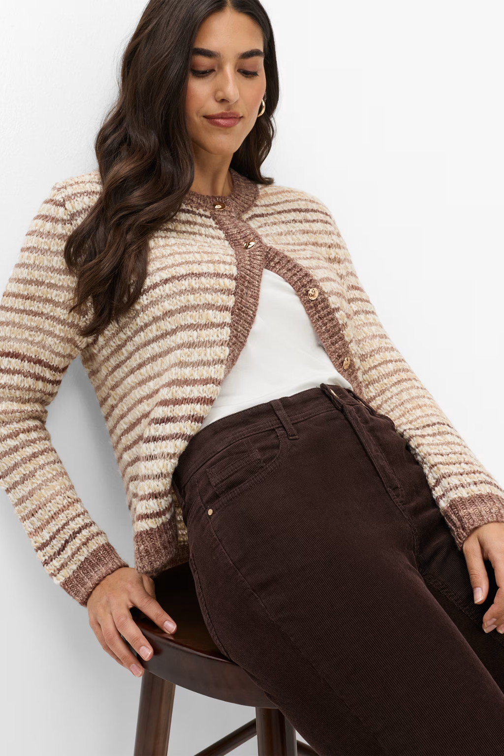 BRAX Mary Corduroy Trousers 9-3833/55 Dark Brown