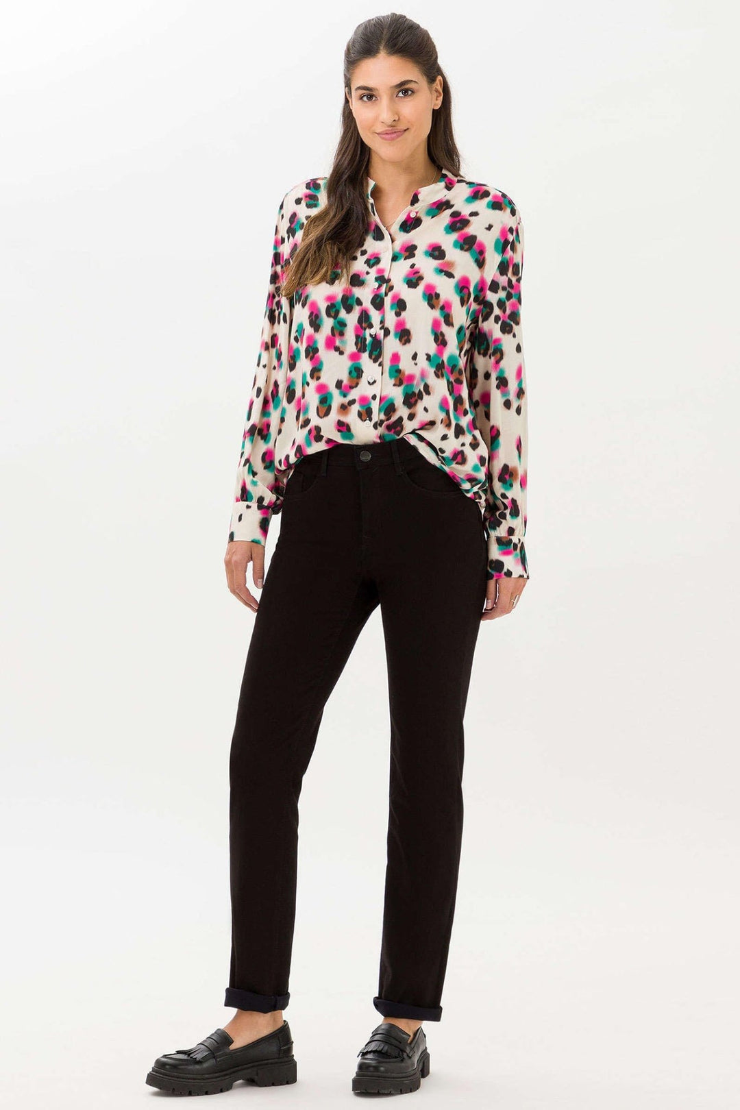 Brax Mary 71-1707 02 Black Regular Fit Straight Leg Jeans - Dotique Chesterfield