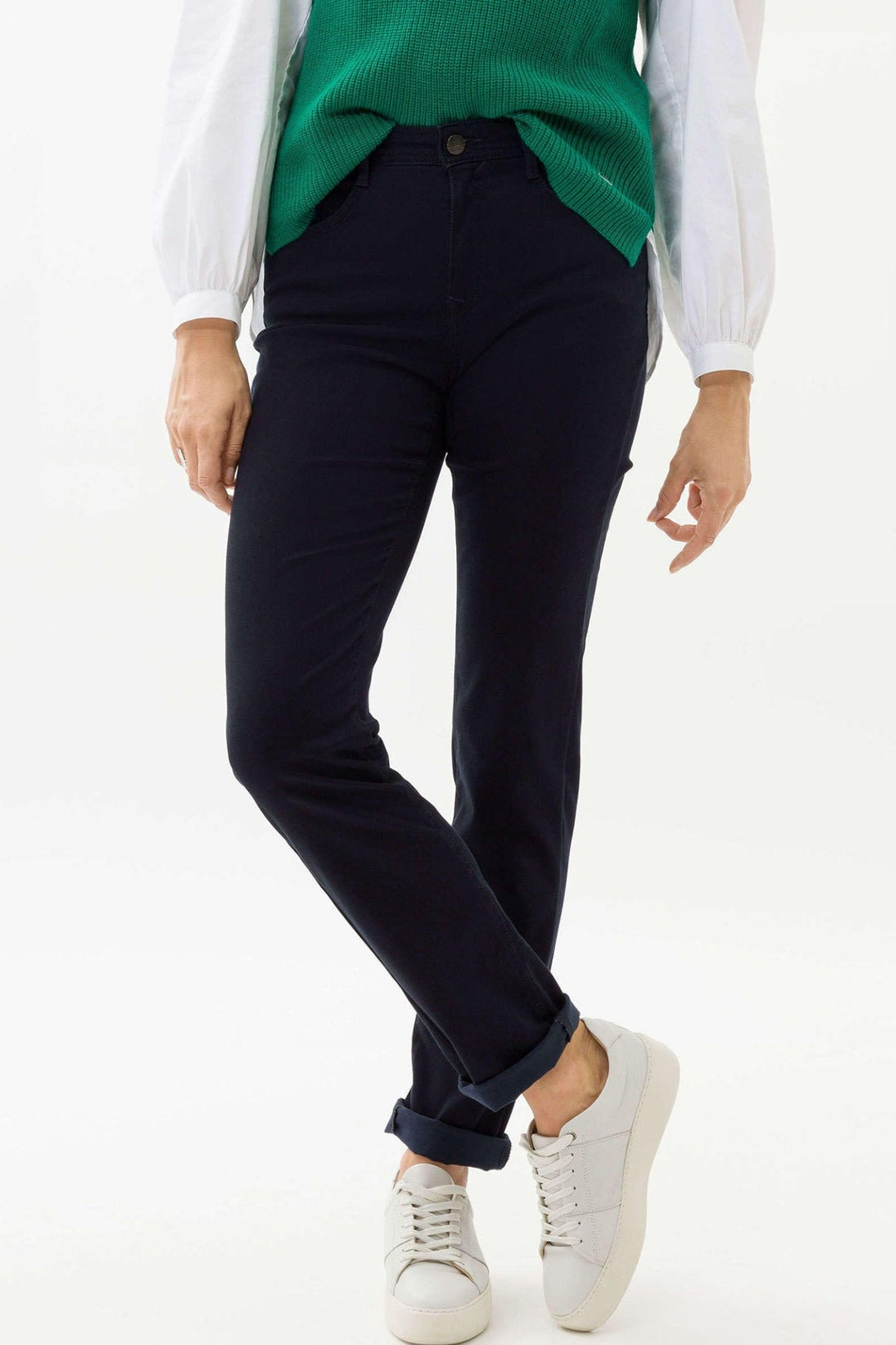 Brax Mary 71-1707 22 Marine Dark Blue Regular Fit Straight Leg Jeans - Dotique Chesterfield