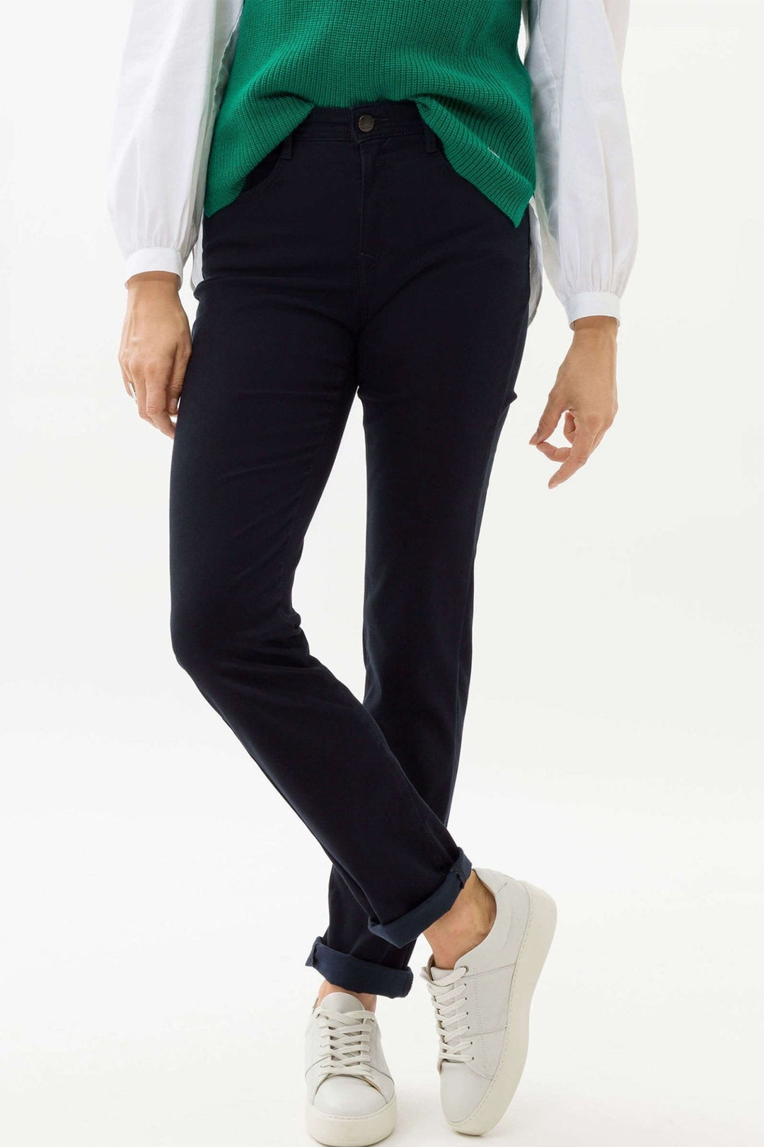 Brax Mary Five - Pocket Straight Leg Jeans Navy Blue Short Fit 71 - 1707 22 - Dotique - Brax