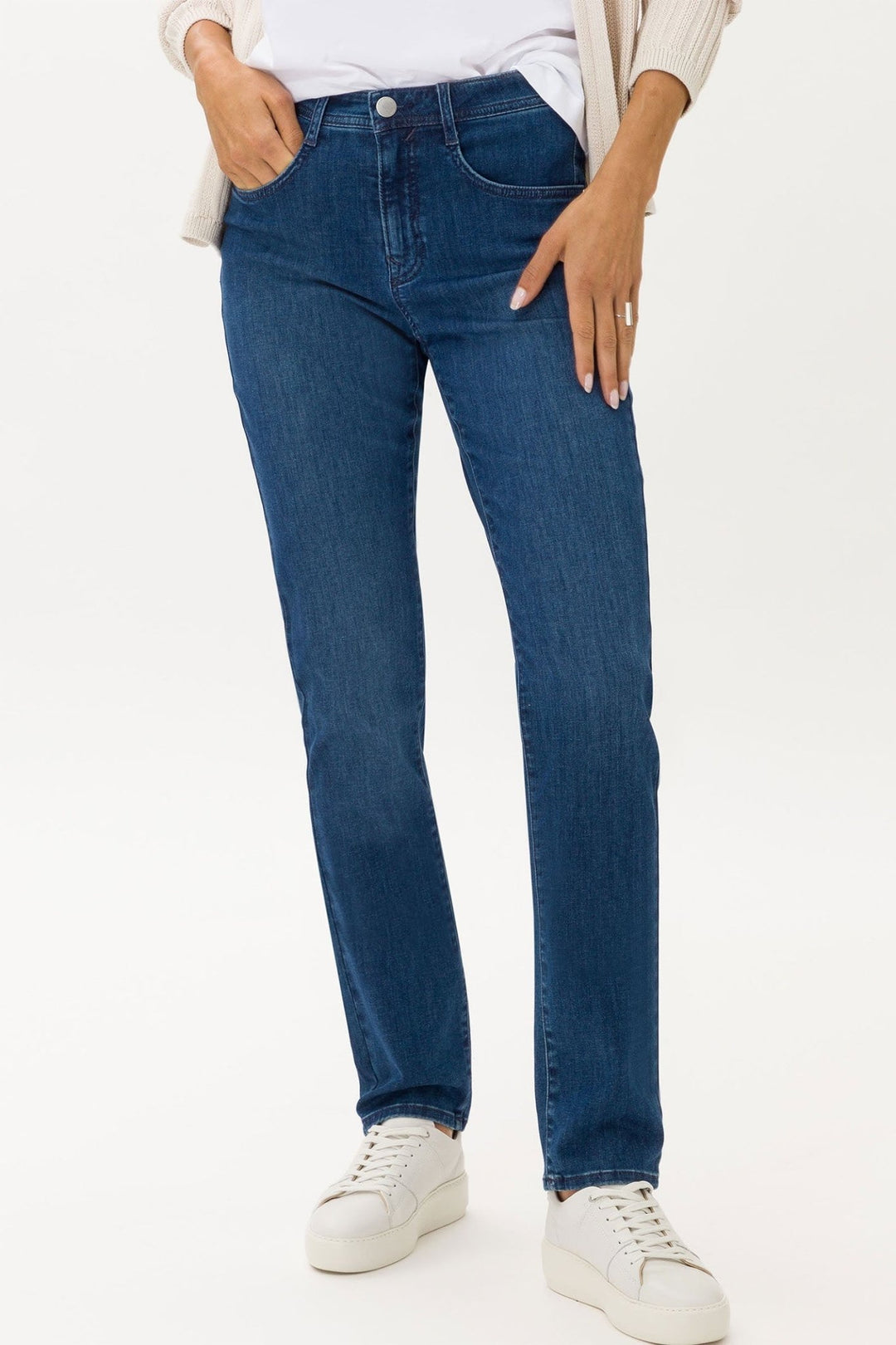 Brax Mary Used Regular Length Blue Slim Fit Straight Leg Jeans 70 - 7000 25 - Dotique - Brax