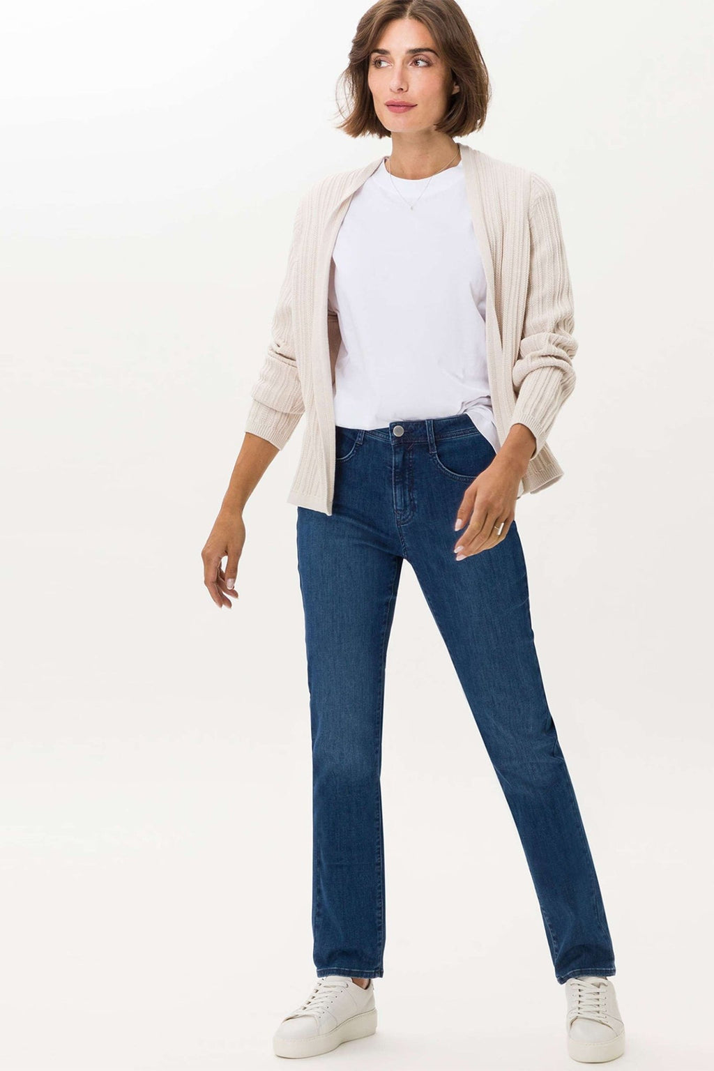 Brax Mary Used Short Length Blue Slim Fit Straight Leg Jeans 70 - 7000 25 - Dotique - Brax