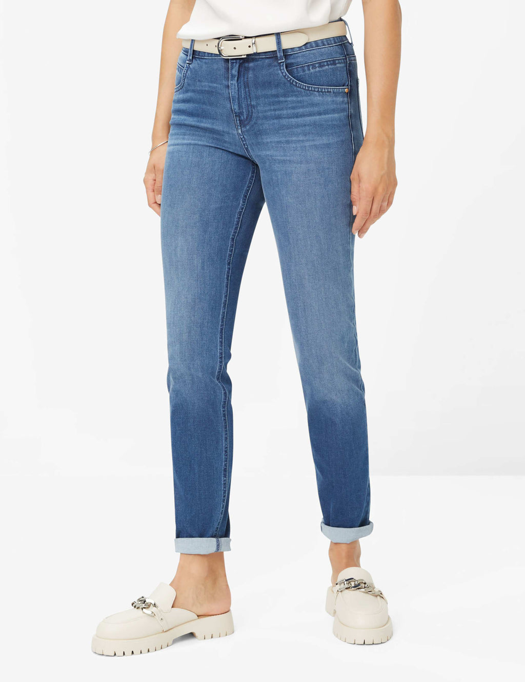 Brax Shakira 706000 9987920 27 Used Stone Blue Slim Fit Jeans by Brax, shop Brax at Dotique for stylish denim.
