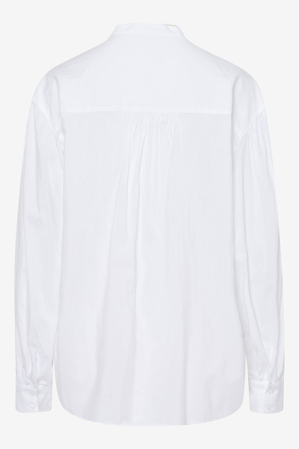 Brax Viv 49-5444 99 White Collarless Shirt - Dotique Chesterfield