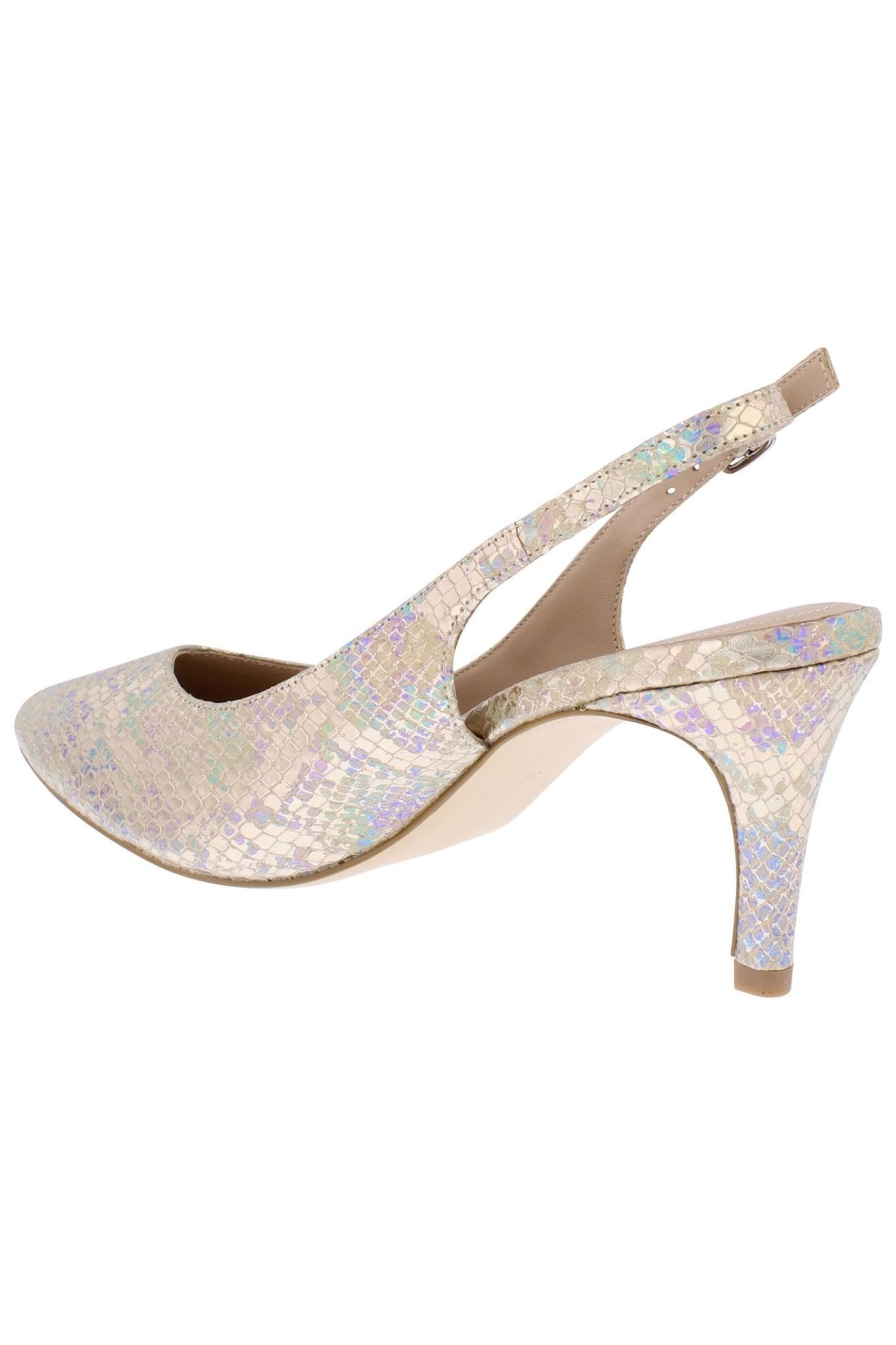 Capollini Catherine 2 C210 Pearlised Gold Sling Shoes - Dotique