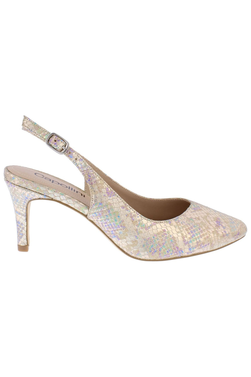 Capollini Catherine 2 C210 Pearlised Gold Sling Shoes - Dotique