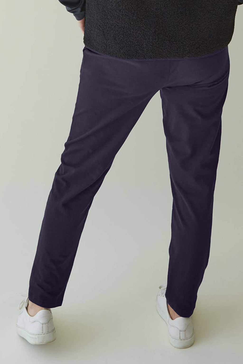 Chalk Brooke Smokey Charcoal Slim Fit Organic Jersey Trousers - Dotique Chesterfield