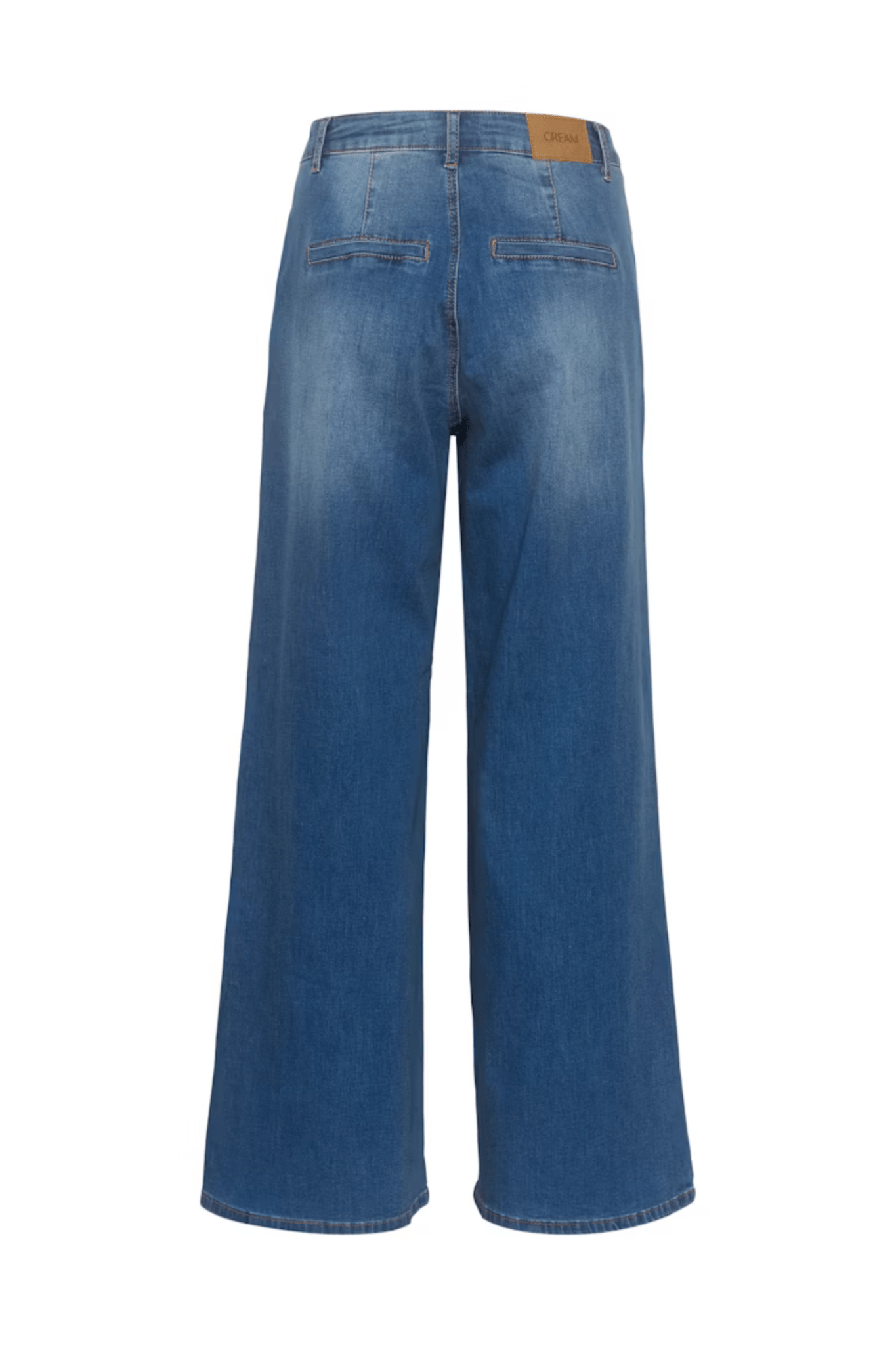 Blue jeans on a white background