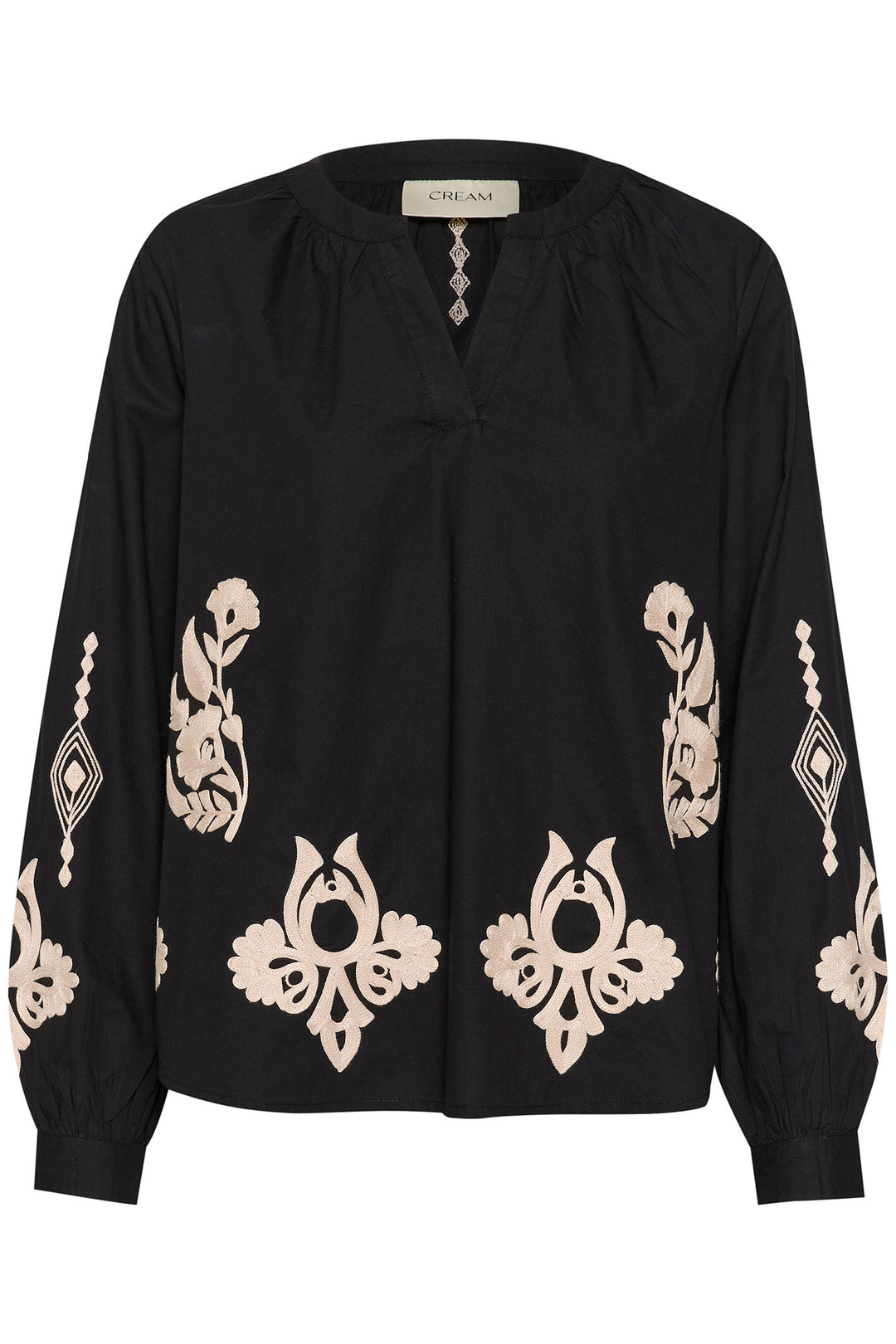 Cream 10612943 CRlpilo Blouse Oriental Black - Dotique