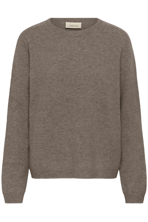 Shop the Cream CRMela Jumper in Java Melange at Dotique. A luxurious 100% wool jumper with a classic crew neck, regular fit and timeless everyday style.