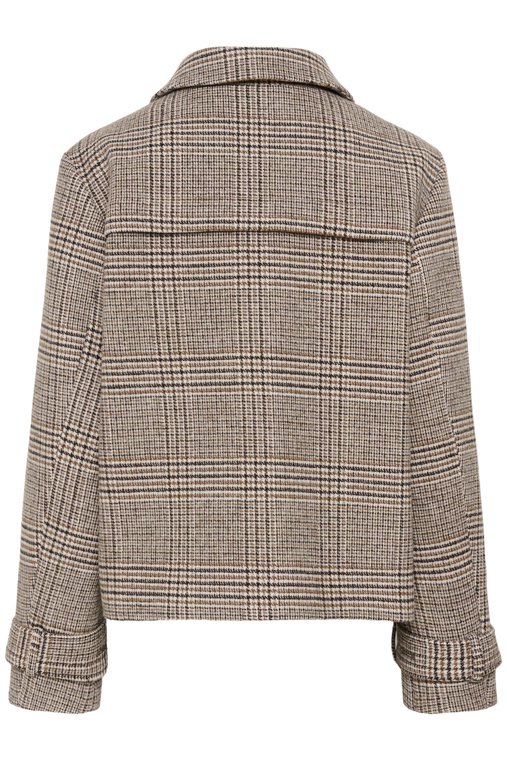 Shop the Cream CRGeorg Short Coat in Grey Check at Dotique. A timeless checked jacket with a straight fit, soft wool blend and versatile hip-length silhouette.