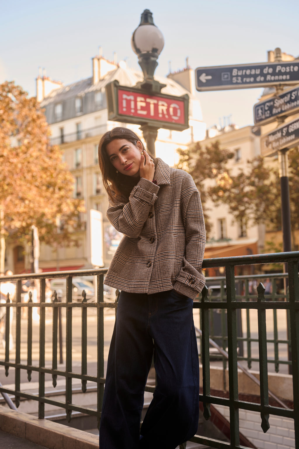 Shop the Cream CRGeorg Short Coat in Grey Check at Dotique. A timeless checked jacket with a straight fit, soft wool blend and versatile hip-length silhouette.