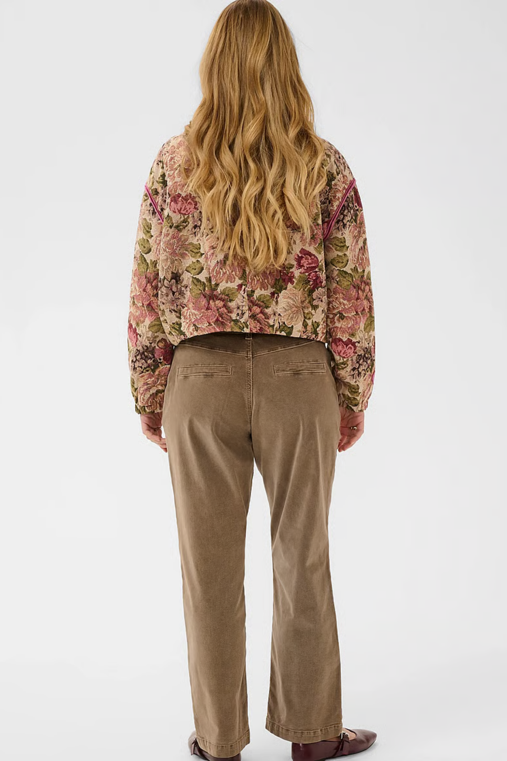Cream 10615287 CRPetuja Jacket Vintage Rose back view floral jacket Shop Cream at Dotique