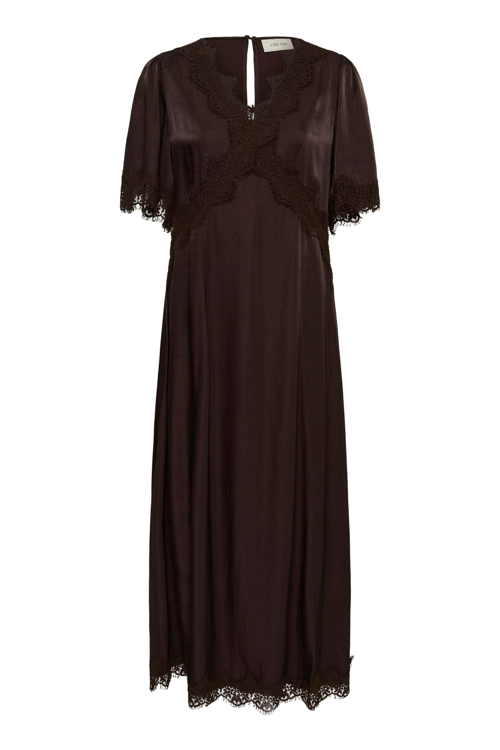 Cream 10615319  Confir Lace Maxi Dress in Java Brown