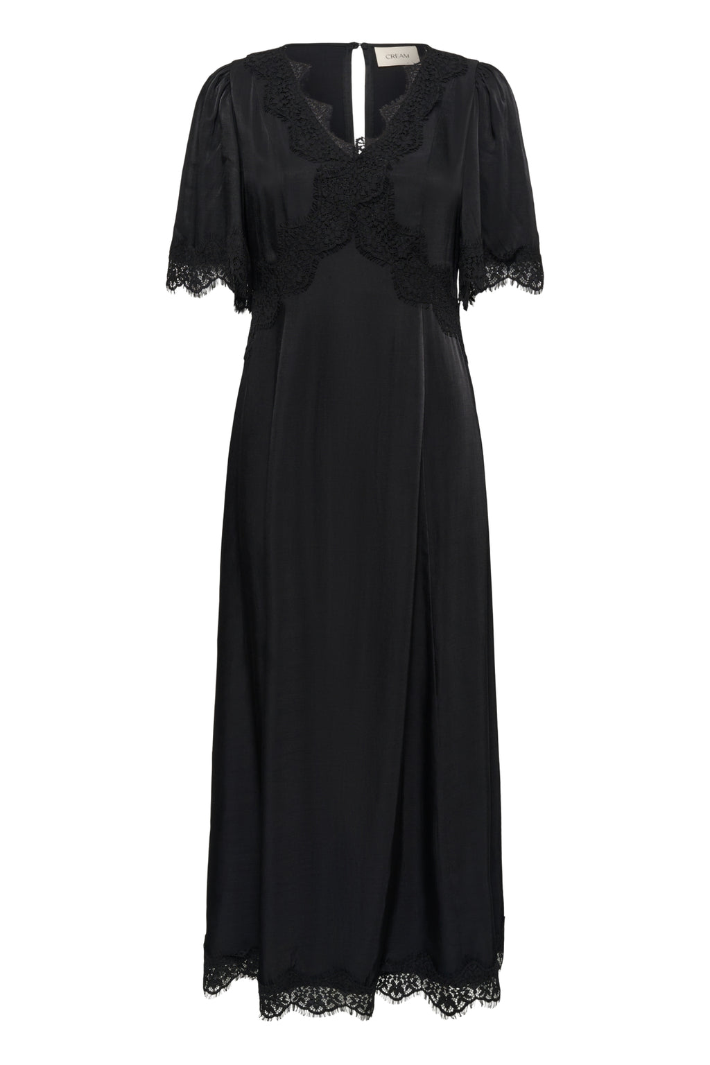 Cream 10615319 Confir Lace Maxi Dress Black