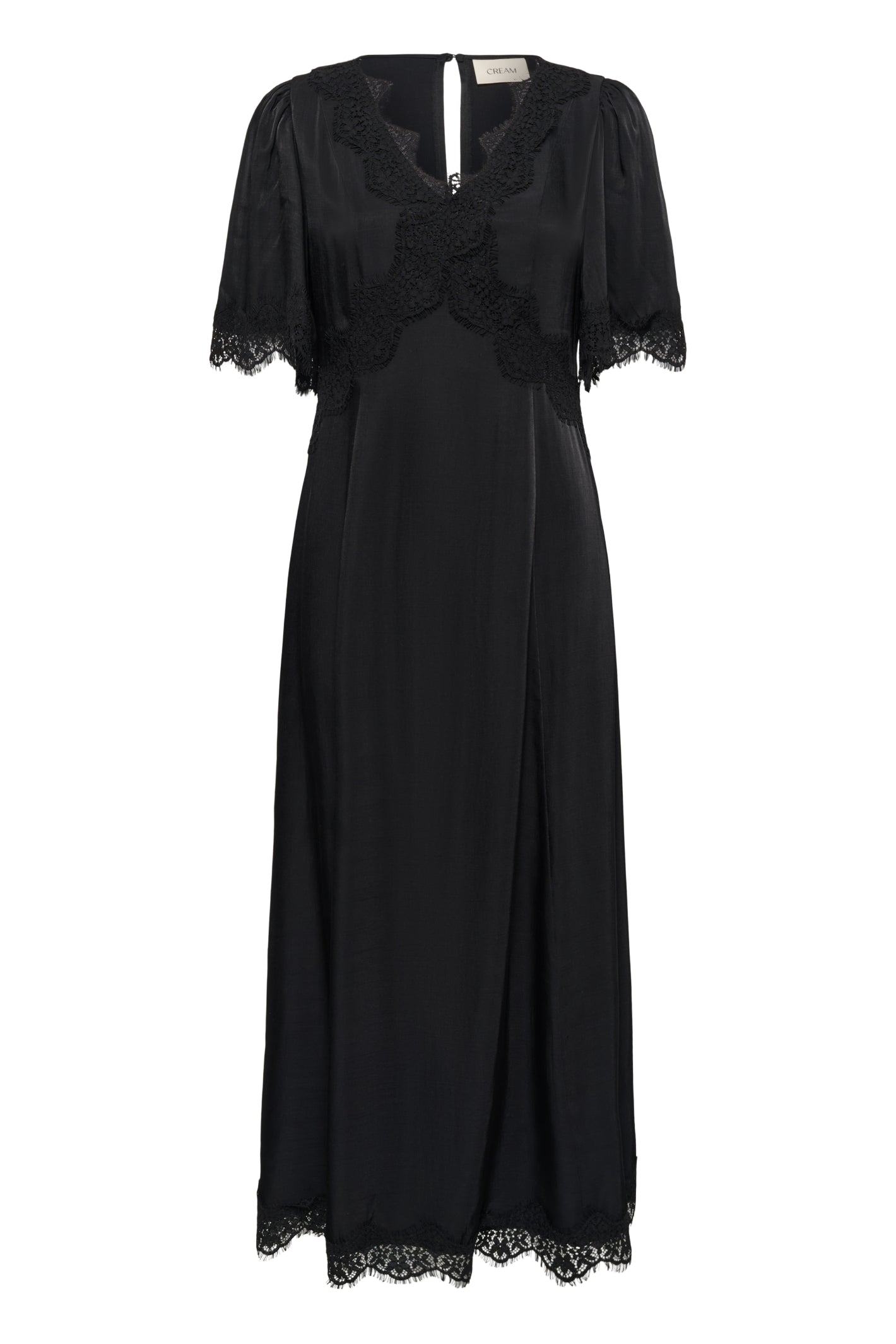 Cream 10615319 Confir Lace Maxi Dress Black