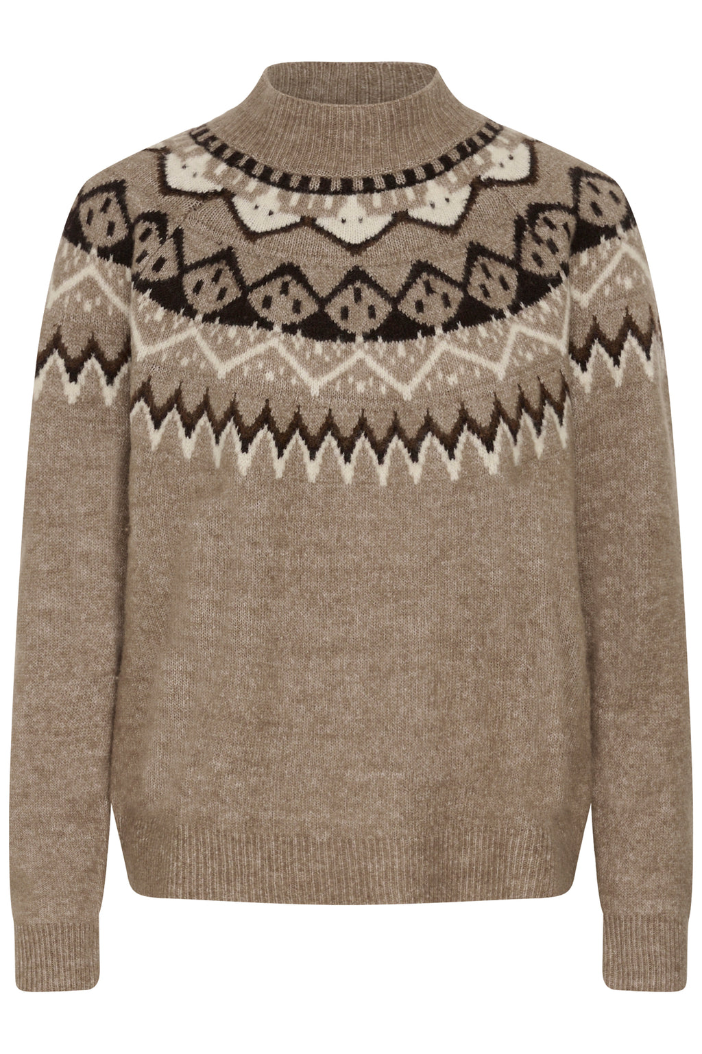 Cream 10615330 CRCherrie Pullover Brown Lentil Melange - Brown