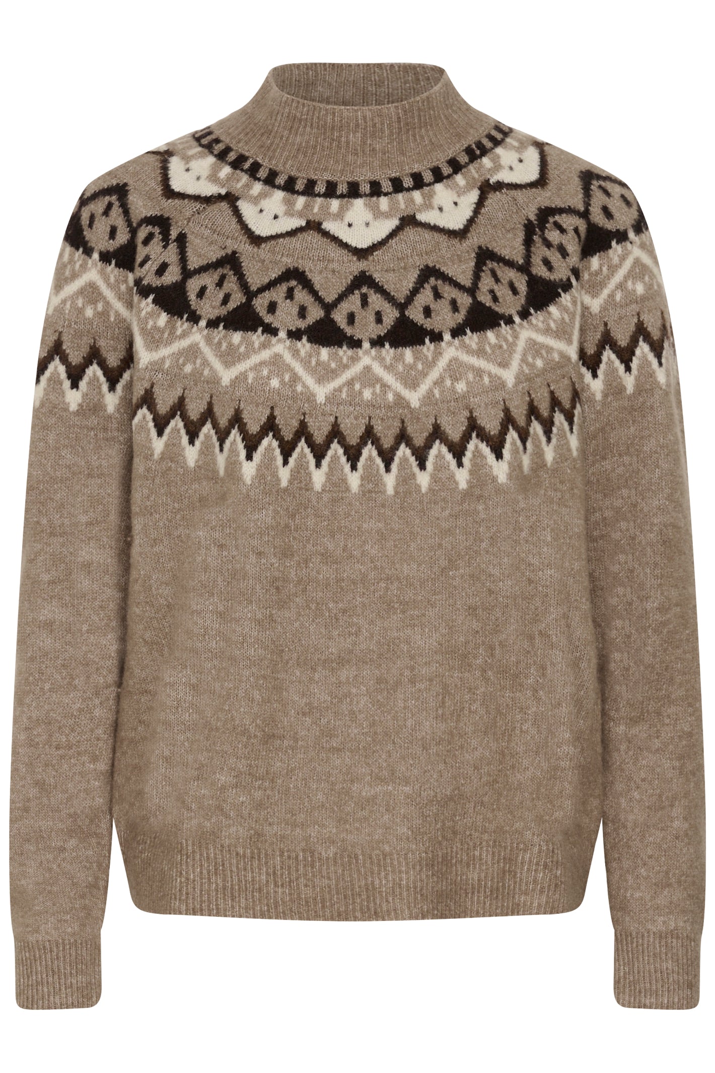 Cream 10615330 CRCherrie Pullover Brown Lentil Melange - Brown