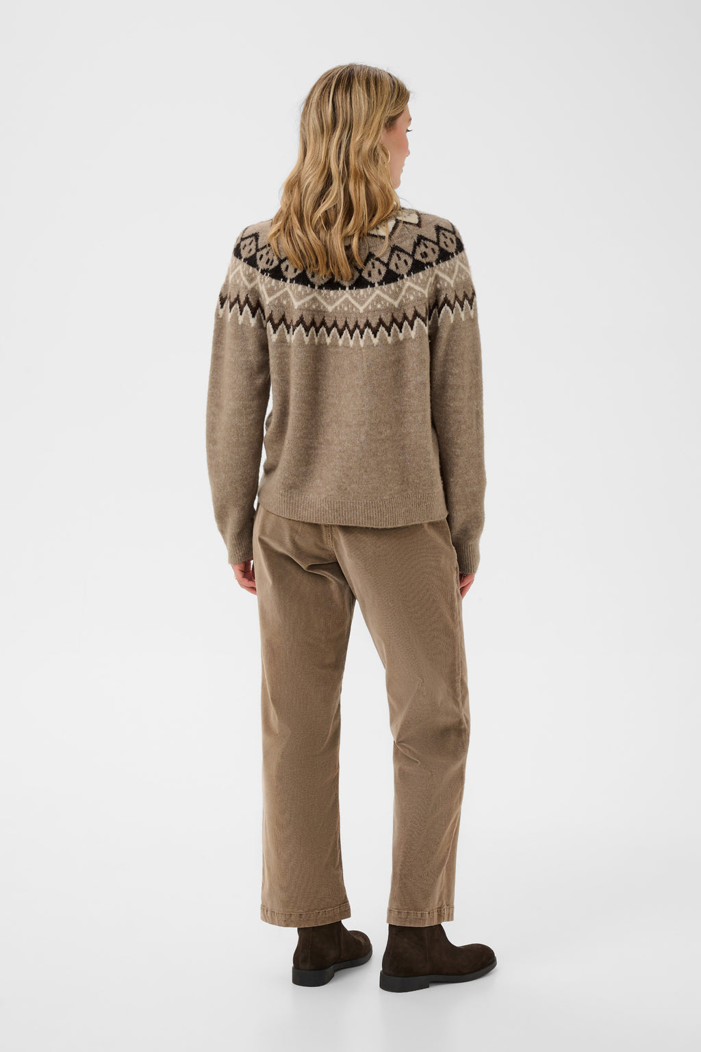 Cream 10615330 CRCherrie Pullover Brown Lentil Melange - Brown