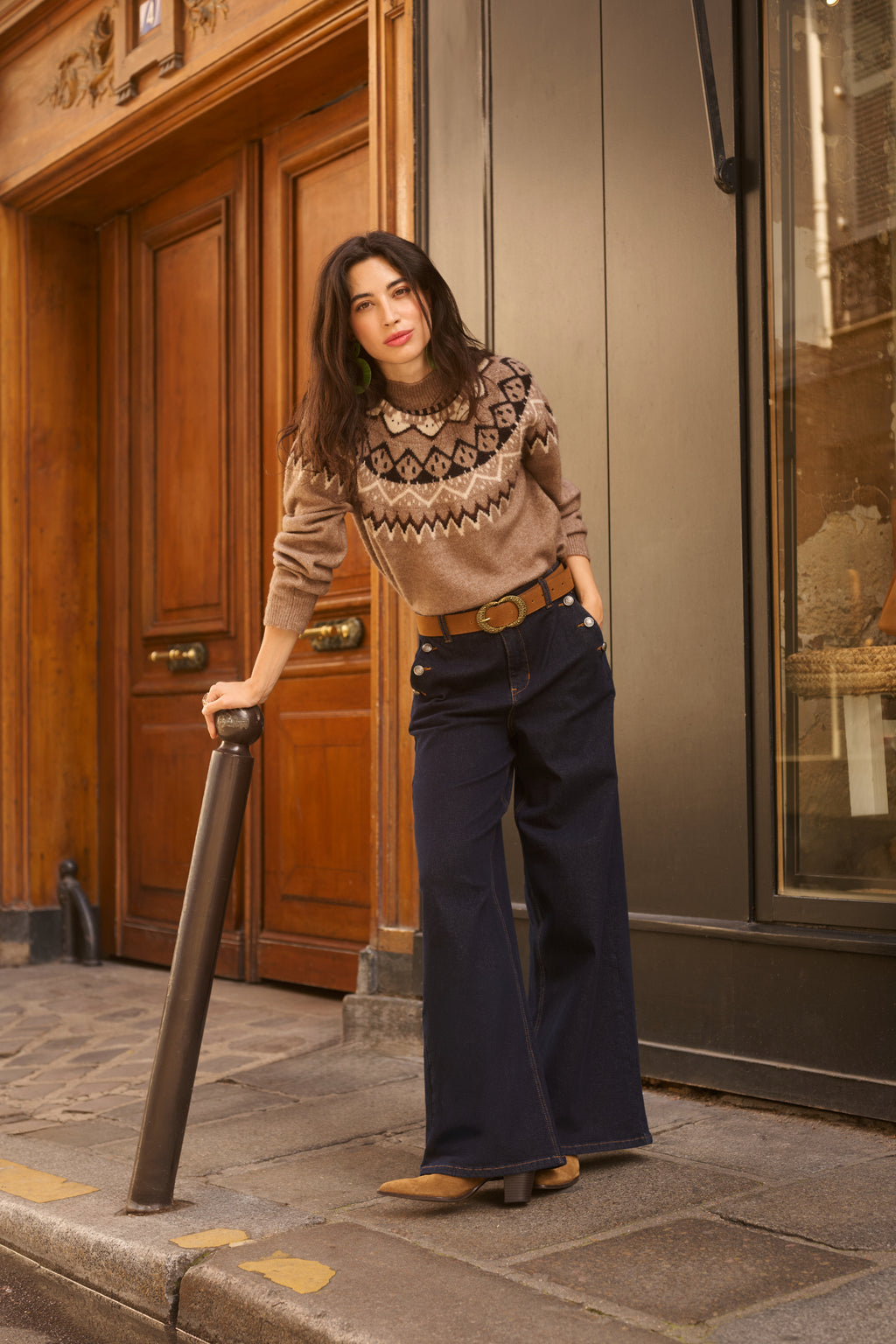 Cream 10615330 CRCherrie Pullover Brown Lentil Melange - Brown
