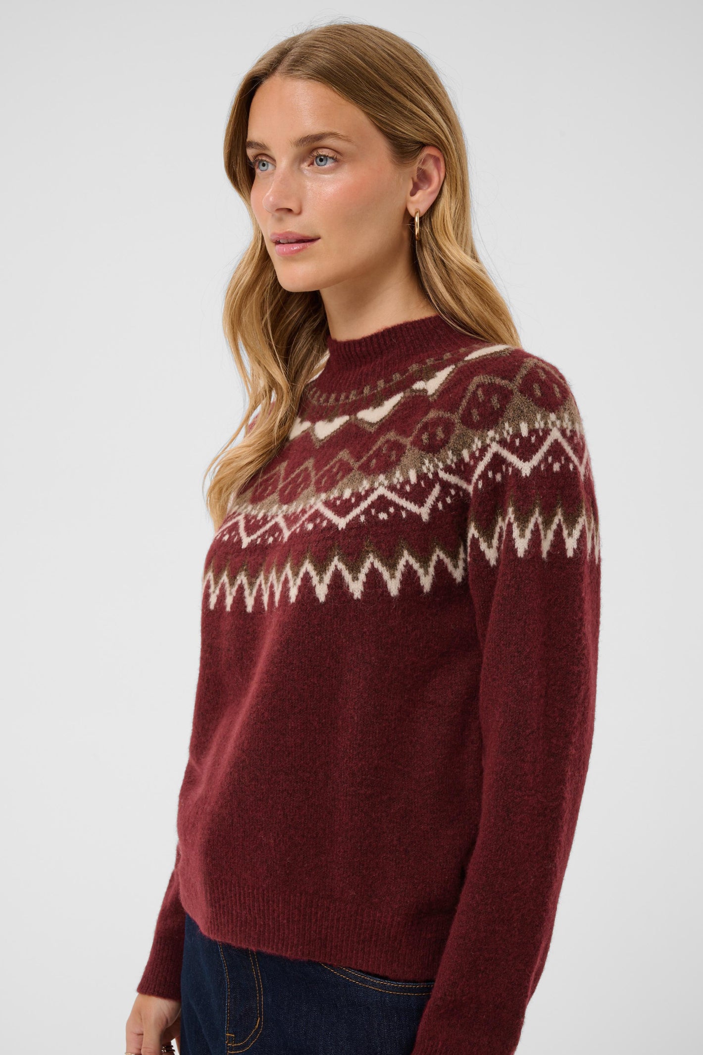 Cream 10615330 CRCherrie Pullover Cabernet Island