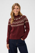 Cream 10615330 CRCherrie Pullover Cabernet Island
