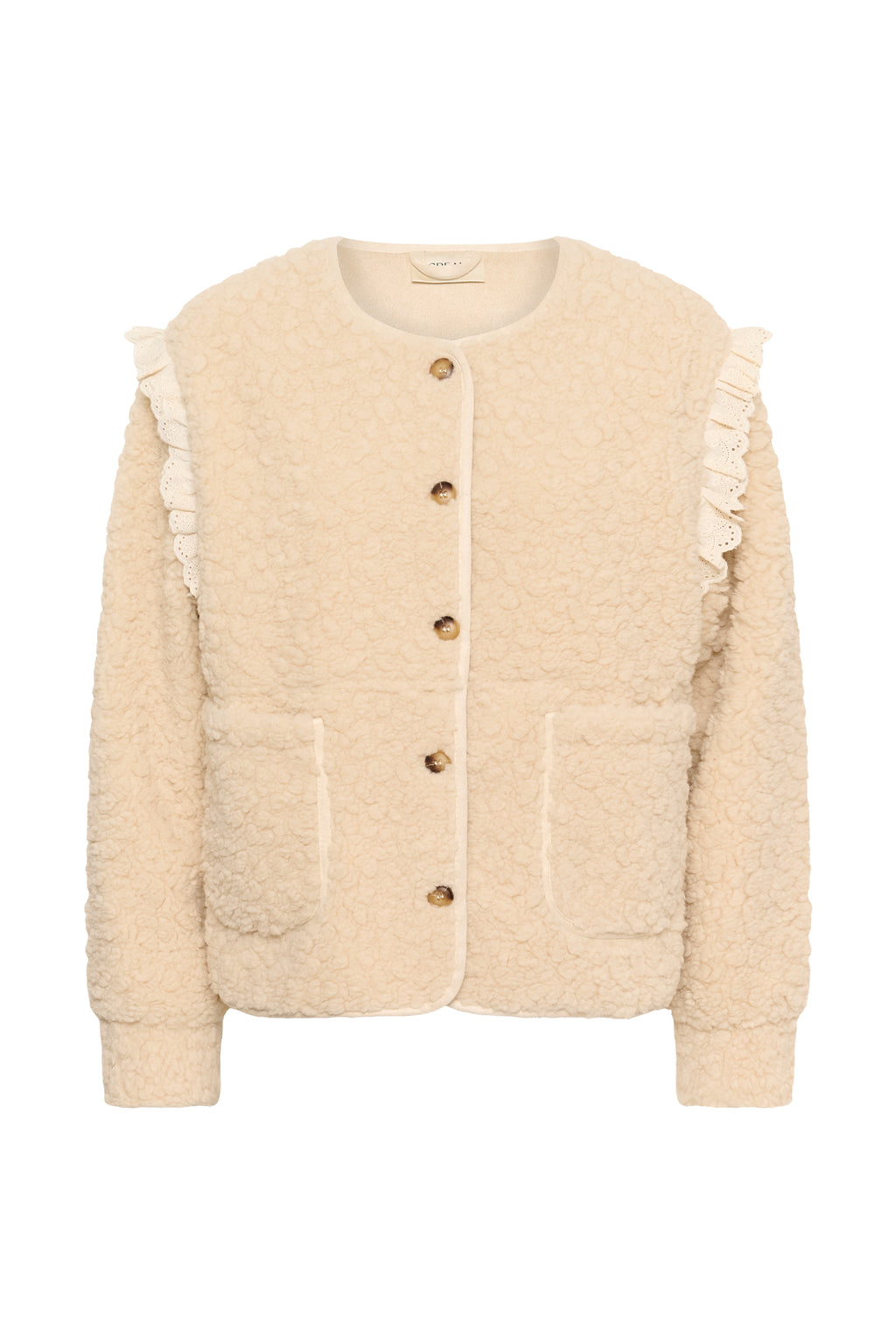Cream 10615559 CRRana Lace Teddy Jacket – Oatmeal