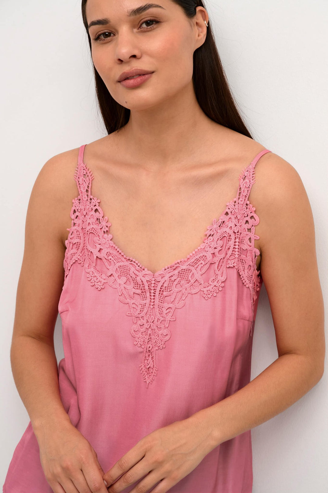 Cream CRAnna Lace Vest Top - Dotique - Cream