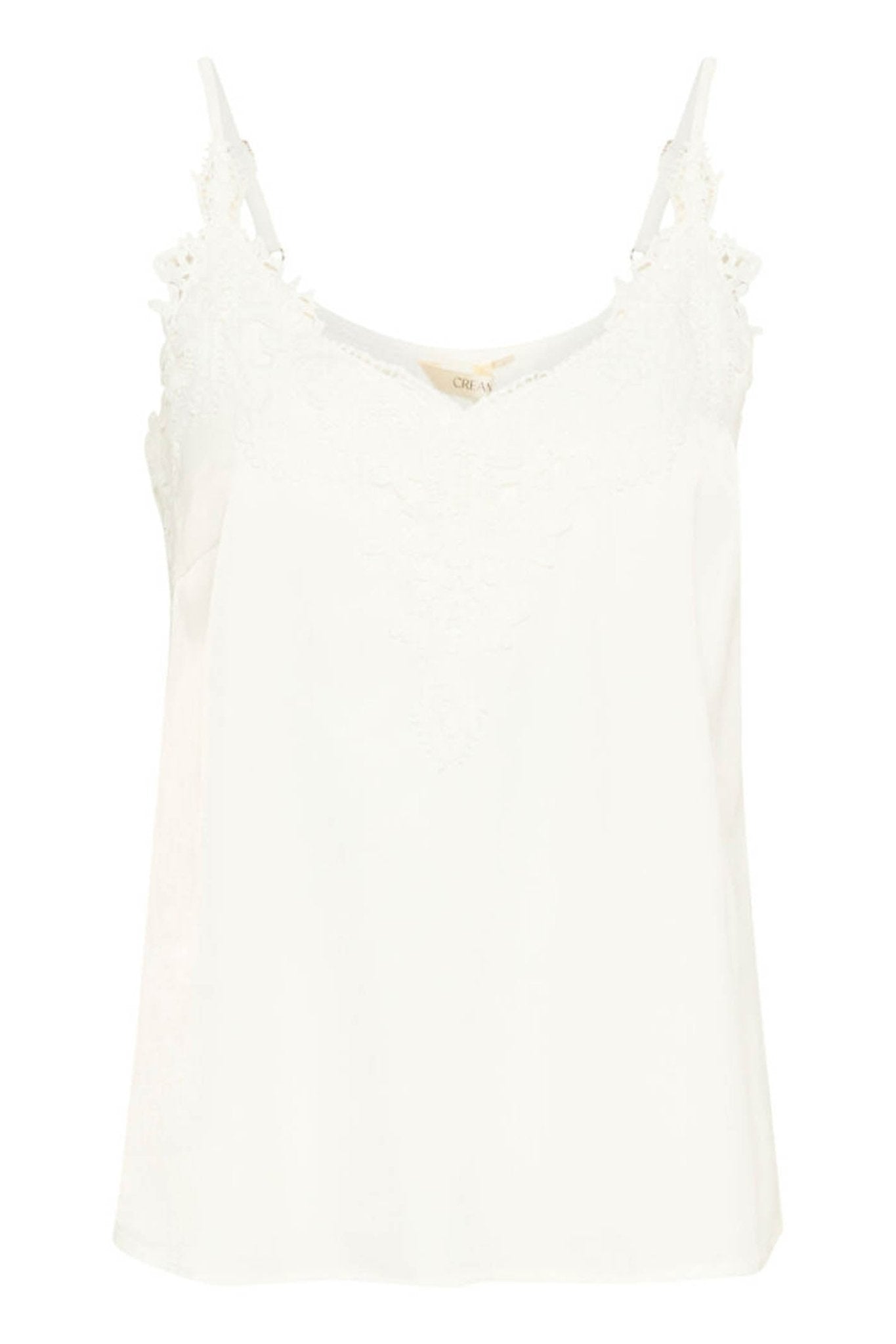 Cream CRAnna Snow White Lace Vest Top – Dotique