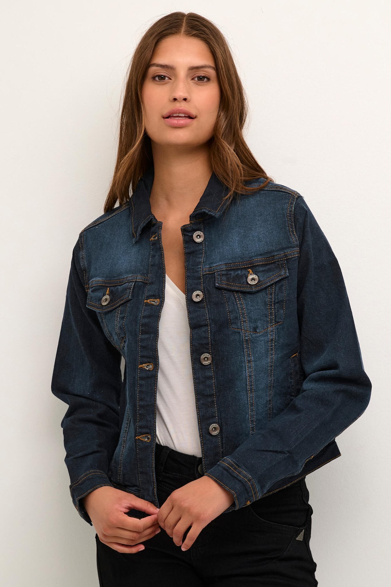Cream CRLisa 10650245-60102 Denim Blue Jacket - Dotique Chesterfield