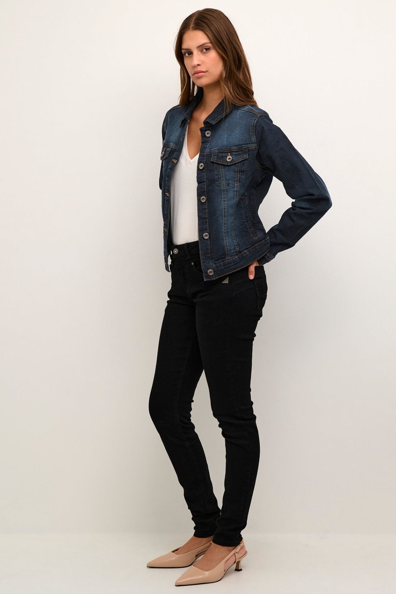 Cream CRLisa 10650245-60102 Denim Blue Jacket - Dotique Chesterfield