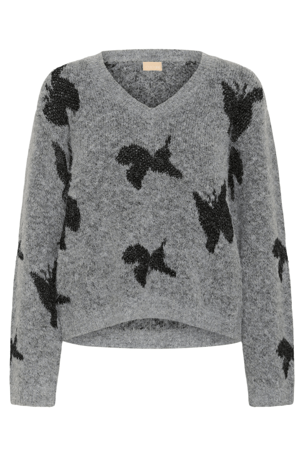 Culture 50112347CUfreya Pullover Mid Grey/Black Melange - Dotique - Culture