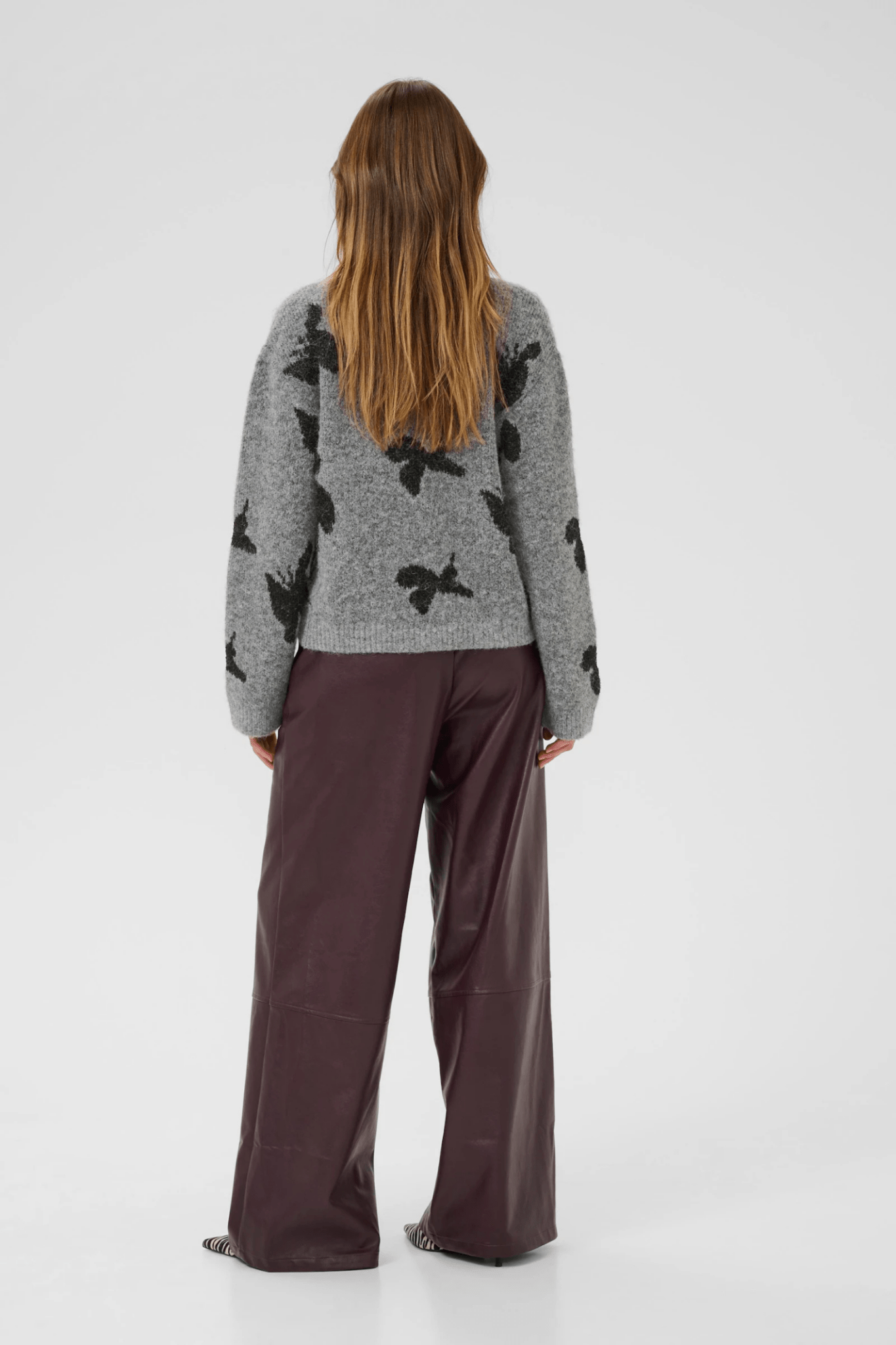 Culture 50112347CUfreya Pullover Mid Grey/Black Melange - Dotique - Culture