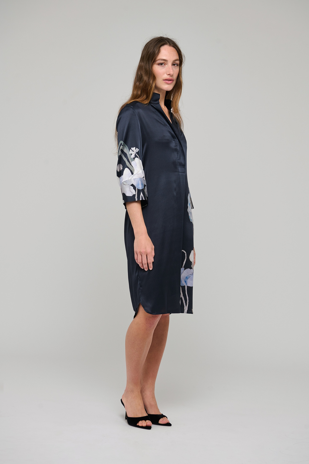 Shop the Dea Kudibal KamillesDEA Dress in Reverie Midnight at Dotique. A luxurious stretch silk midi dress in a beautiful oversized poppy print.