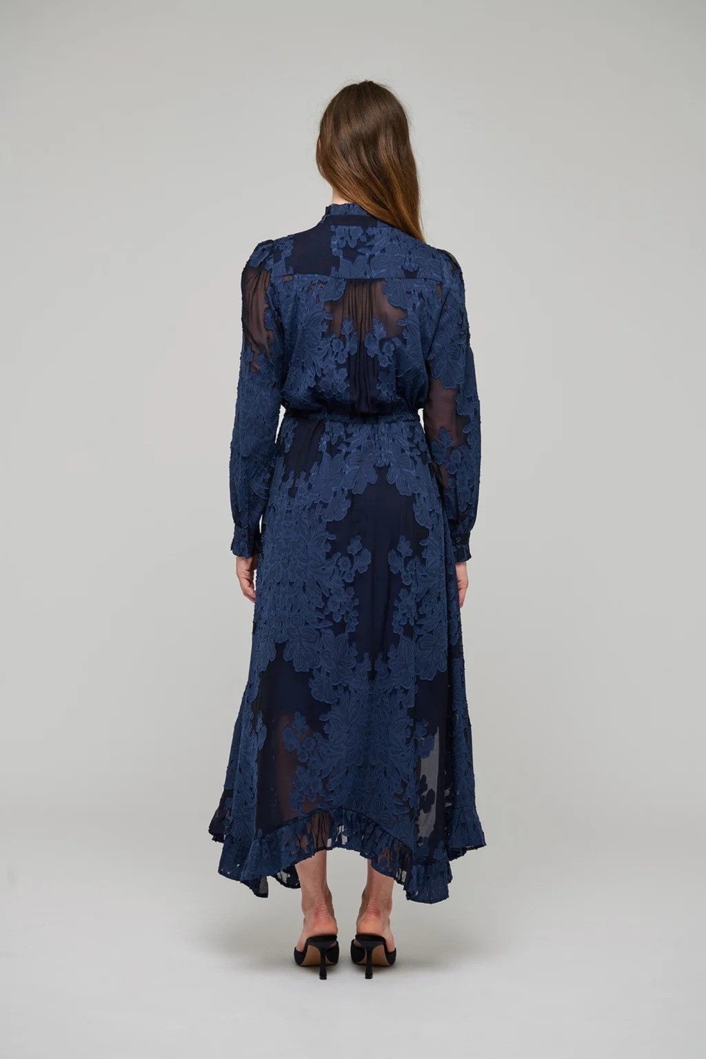 Shop the Dea Kudibal LyciaDEA NS Dress in Flora Imperial at Dotique. A silk-blend floral maxi dress with frill details, matching belt and slip.