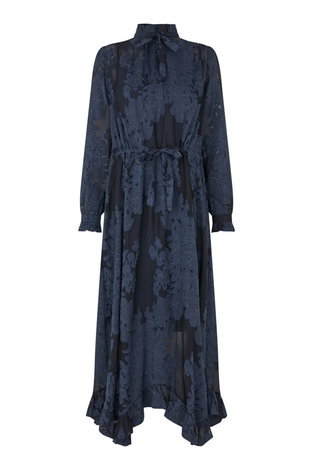 Shop the Dea Kudibal LyciaDEA NS Dress in Flora Imperial at Dotique. A silk-blend floral maxi dress with frill details, matching belt and slip.