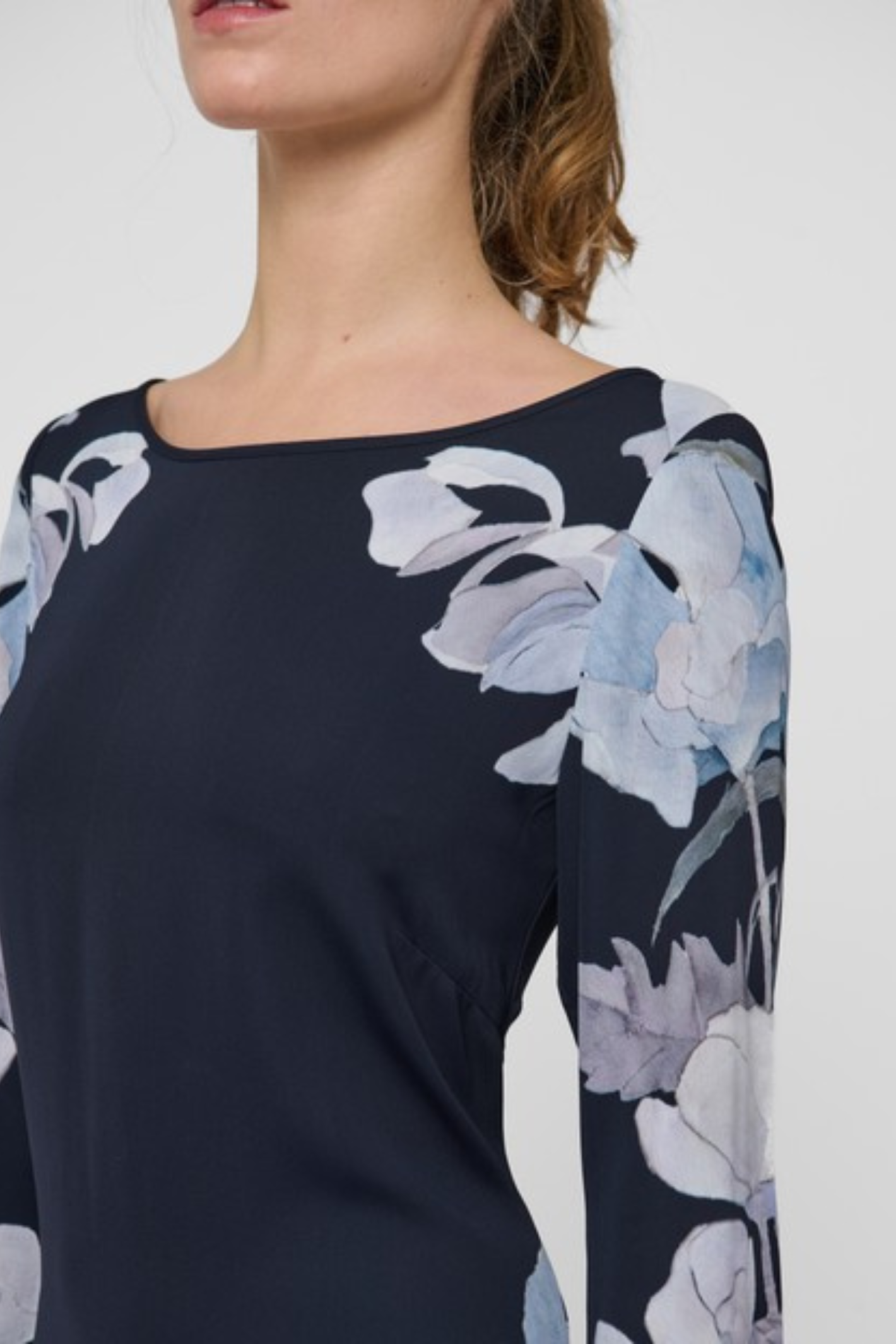 Shop the Dea Kudibal NicoleDEA Dress in Reverie Midnight at Dotique. A full-length printed viscose dress with a boat neckline and slim silhouette.