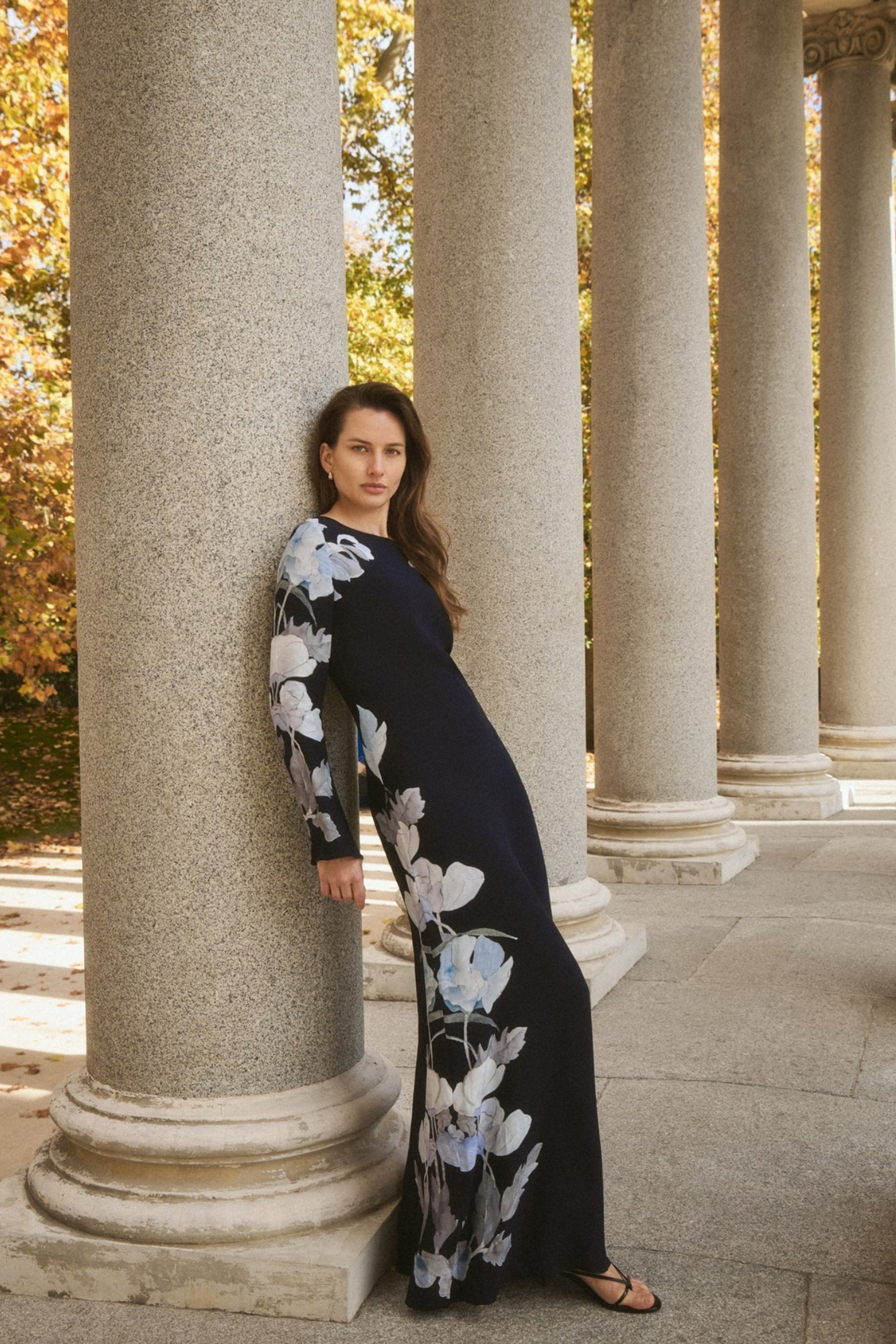 Shop the Dea Kudibal NicoleDEA Dress in Reverie Midnight at Dotique. A full-length printed viscose dress with a boat neckline and slim silhouette.